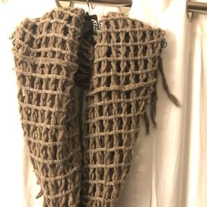 Steve Madden Taupe Sparkle Infinity Scarf